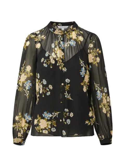 Veronica Beard Ashlynn floral-print blouse Black 2607GGT064500