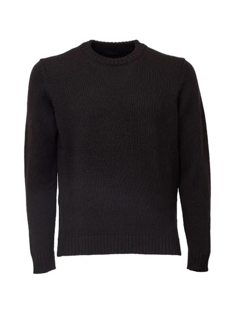 Zanone ribbed-knit crew-neck sweater Black 810234ZR229