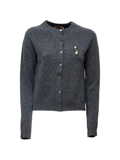 Nº21 embellished wool cardigan Grey 26IN2M0A0437081