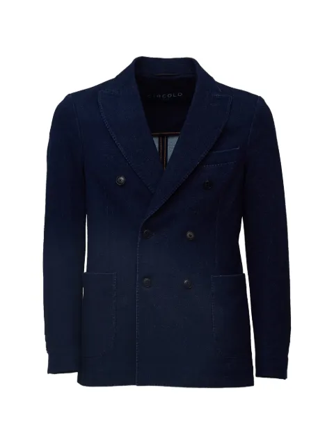 Circolo 1901 double-breasted peak-lapel blazer Blue CN5415