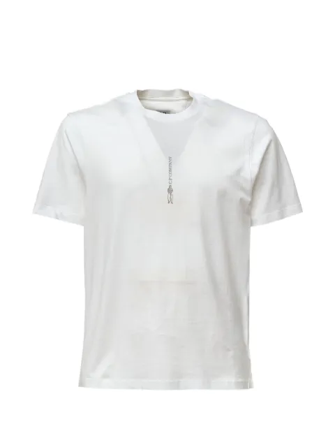 C.P. Company 30/1 logo-print cotton T-shirt White 21CMTS184A005100W103