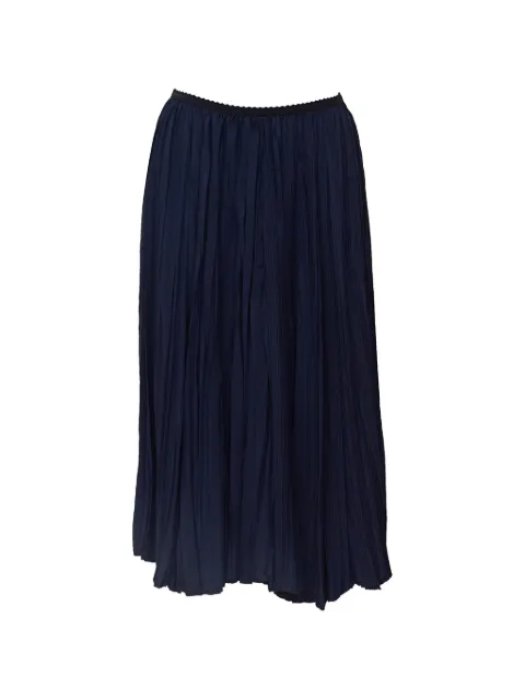Nº21 pleated elasticated-waist midi skirt Blue 26IN2M0C0715111