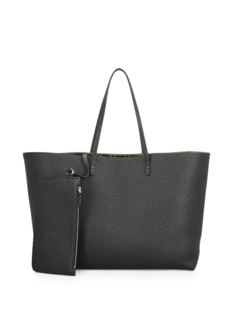 FENDI medium Roll black Cuoio Romano leather shopper bag Black 8BH444B1E7