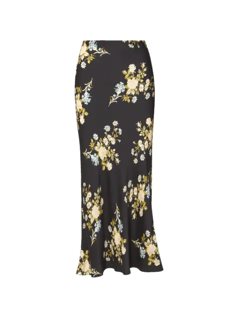 Veronica Beard Clover floral-print maxi skirt Black 2607FL3339389