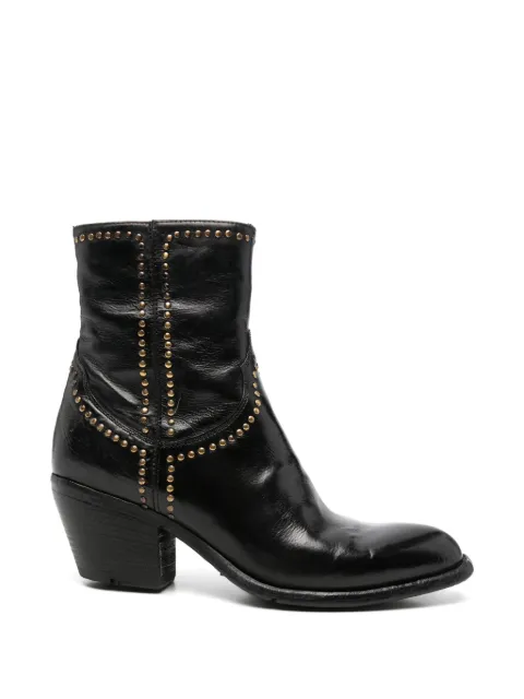 LEMARGO stud-embellished leather ankle boots Black IM02A