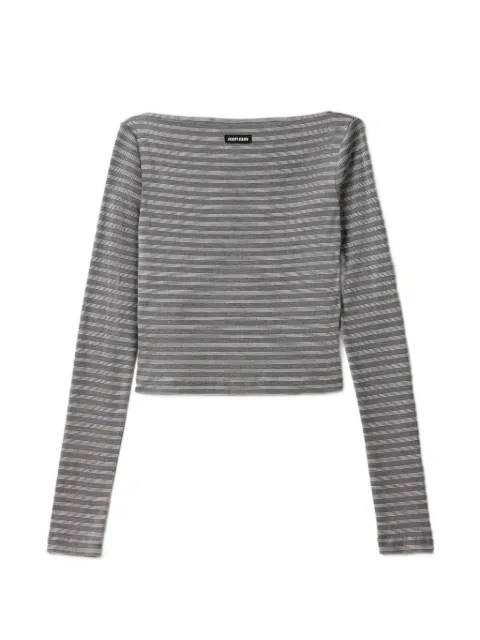 Miu Miu striped jersey top Grey MT2275SOOO6447