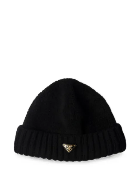 Prada fleece and wool beanie Black 1HC6162ZTD