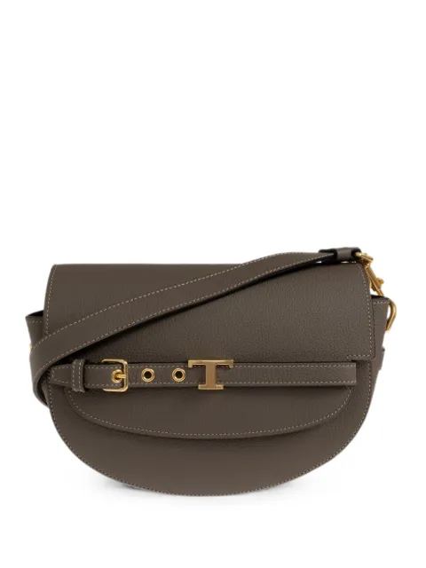 Tod's T Signature crossbody bag in leather mini Grey XBWTIMC0100VJ90