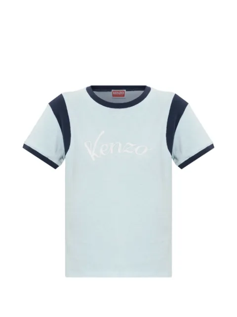 Kenzo logo-print T-shirt Blue FG62TS5504SK
