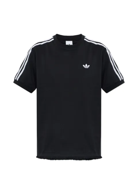 adidas ruffle-trim T-shirt Black LG4313