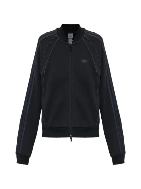 adidas logo-print zip-up sweater Black KS4273
