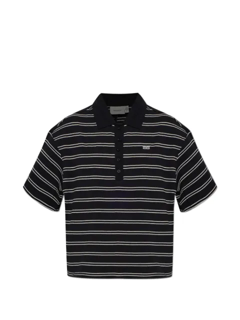 Gestuz striped polo shirt Black 109112290