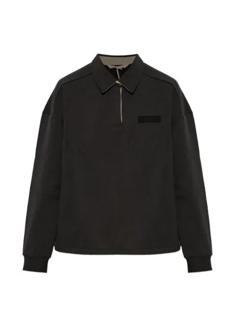 RETHINKIT STUDIOS oversized logo-patch polo shirt Black 20315501