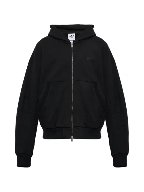 adidas Premium Essentials cropped full-zip hoodie Black KS4102