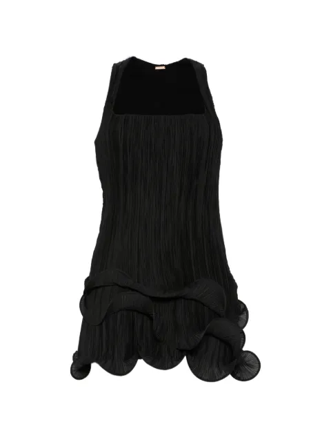 Cult Gaia Marsa plissé-effect ruffled mini dress Black WVDR38003PE2870