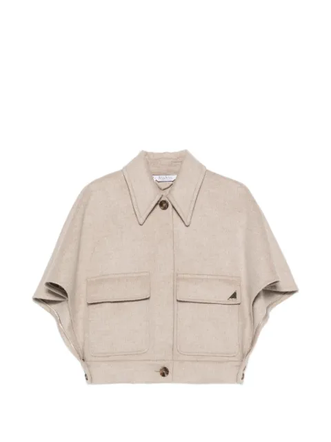 Max Mara Dream button-up cape jacket Neutrals 2624736071600