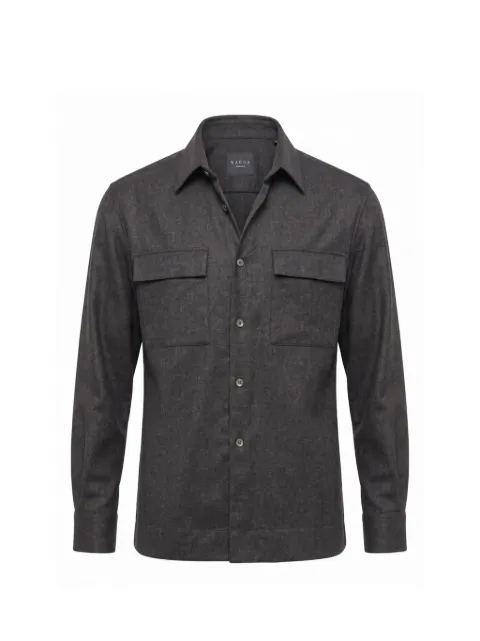 Xacus button-up chest-pocket shirt Grey 110ML31139