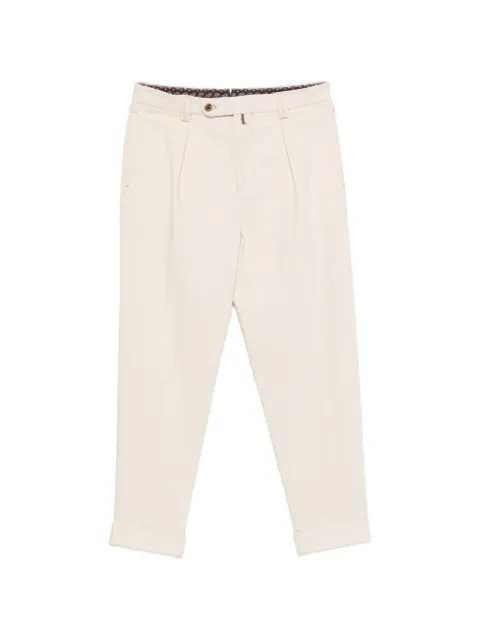 Berwich pleated-front turn-up trousers Neutrals CHIAIAGD
