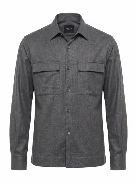 Xacus flap-pocket shirt Grey 110ML31139