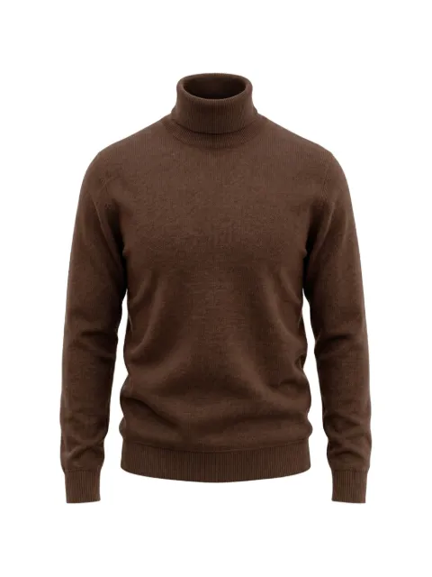 Drumohr roll-neck wool sweater Brown D1B104L