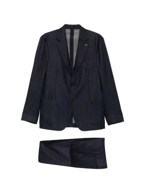 Lardini single-breasted wool suit Blue AC6301EACIF67446