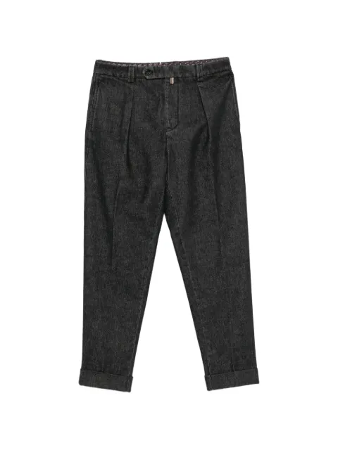 Berwich pleated turn-up trousers Black CHIAIAGD