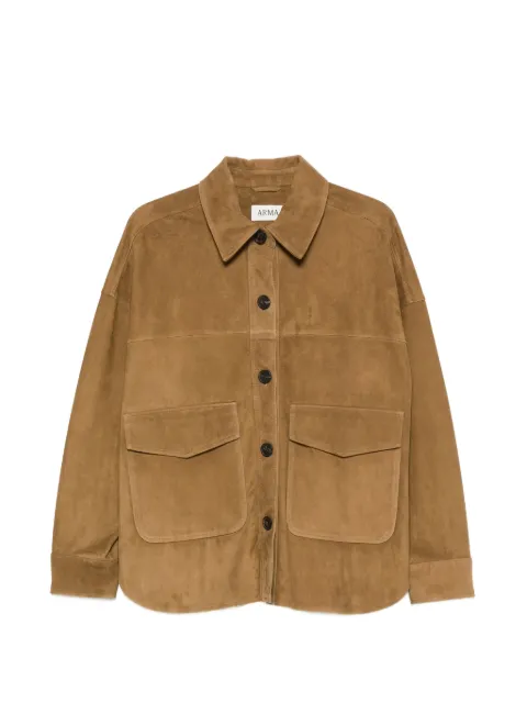 Arma suede flap-pocket jacket Neutrals 005L26602402