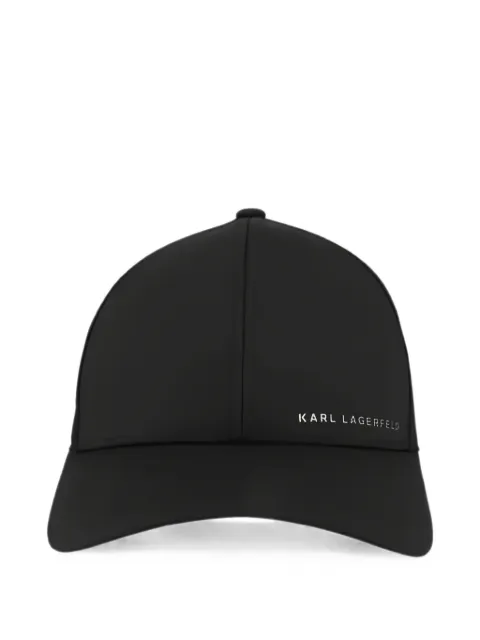 Karl Lagerfeld logo-print cotton baseball cap Black 805616563124
