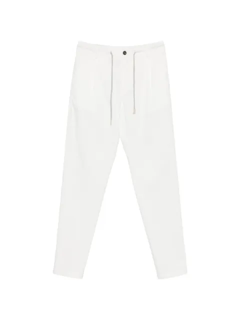 Eleventy drawstring pleated trousers White N75PANG03TET0J004