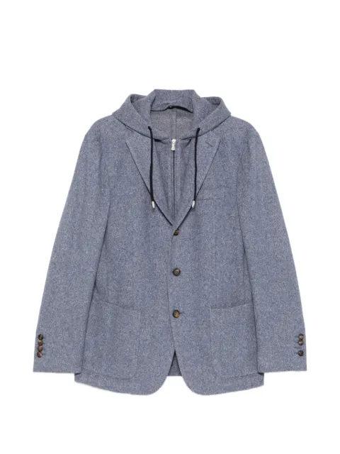 Eleventy layered-effect hooded jacket Blue N75GIAK06BTCRNTES0N287
