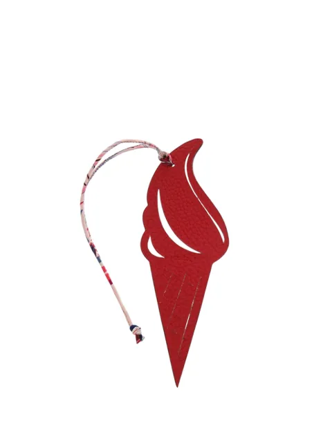 Hermès Pre-Owned 2000-2026 Epsom and Togo Petit H Ice Cream and Bag Charm key chain Red TMBLYQXAB7HZX0OZ