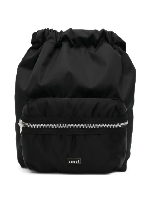 sacai drawstring zip-pocket backpack Black 2601169SBLACK