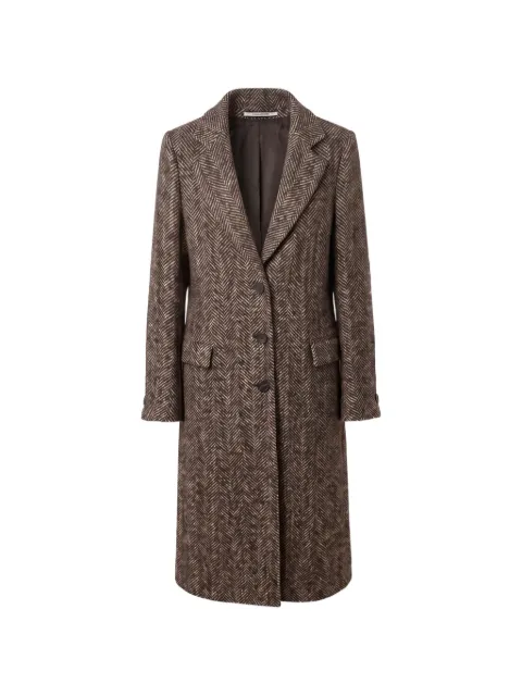 Tagliatore herringbone-pattern wool coat Brown AMANDA340218S