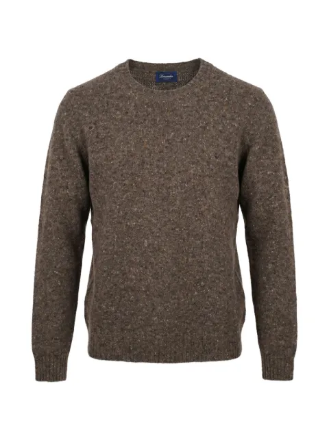 Drumohr flecked-knit wool sweater Brown D5SK103NL