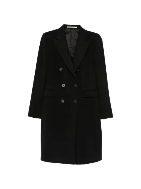 Tagliatore double-breasted peak-lapels coat Black CPARIGI10B350001N5051