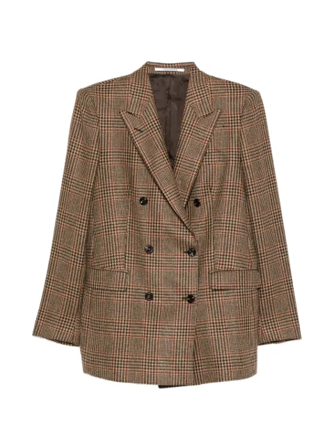 Tagliatore check-pattern double-breasted blazer Brown JJASMINE10B440073