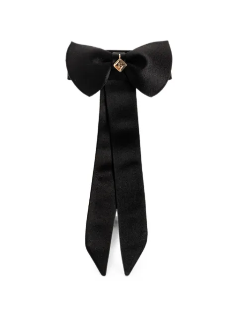 Ferragamo bow-detail logo-charm hair clip Black 340475