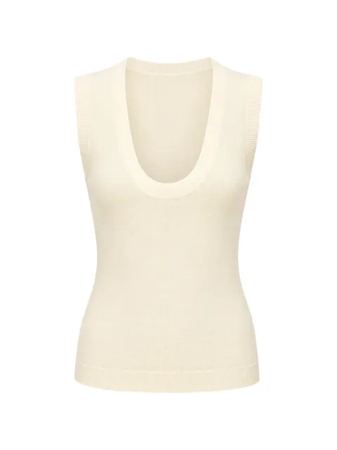 Reformation Marta scoop-neck sweater Neutrals 1317175CRM