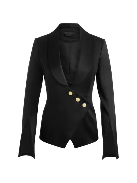 alice + olivia asymmetric shawl-lapel jacket Black CL000214220A001