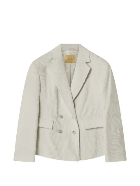 MOMONÌ Krapi double-breasted corduroy jacket Neutrals 266MMOJA02626631MO