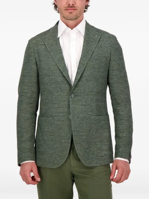 Tagliatore single-breasted notch-lapels blazer Green 1SMJ22KPE