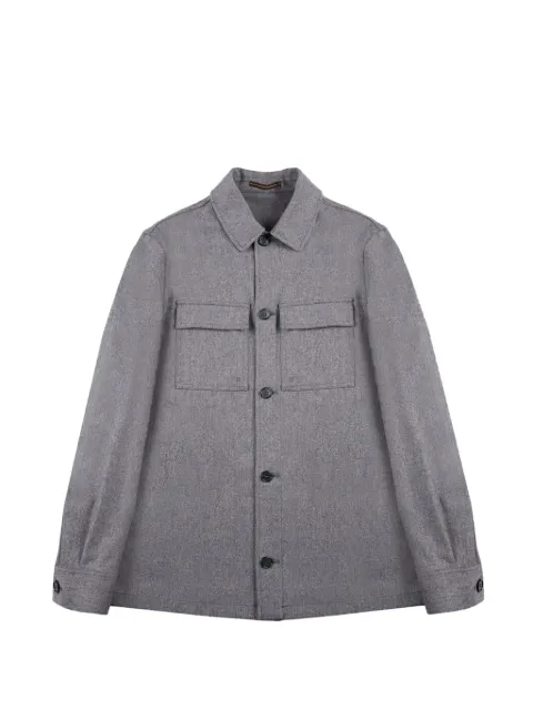 slowear flannel-wool shirt jacket Grey 6310304932A