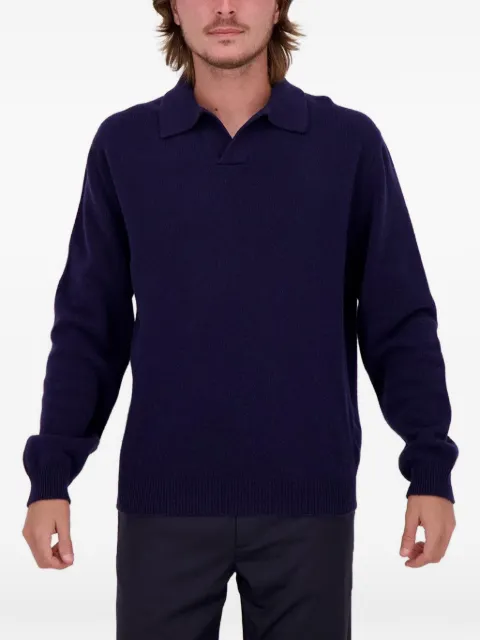 Daniele Fiesoli open-collar sweater Blue 0073