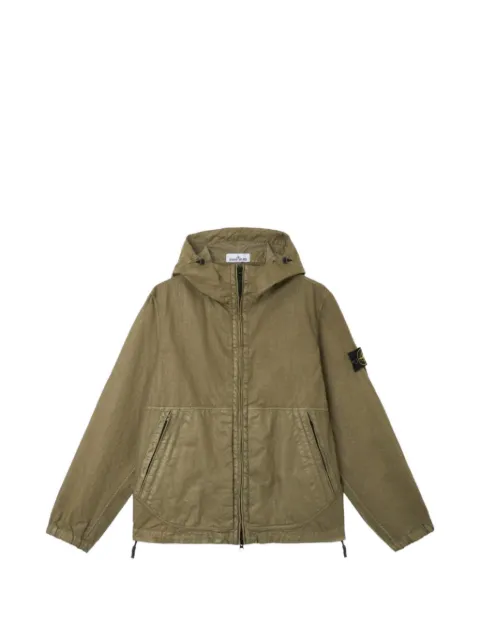 Stone Island 4100053 organic-look nylon Panama-TC jacket Green LS154100053S0069