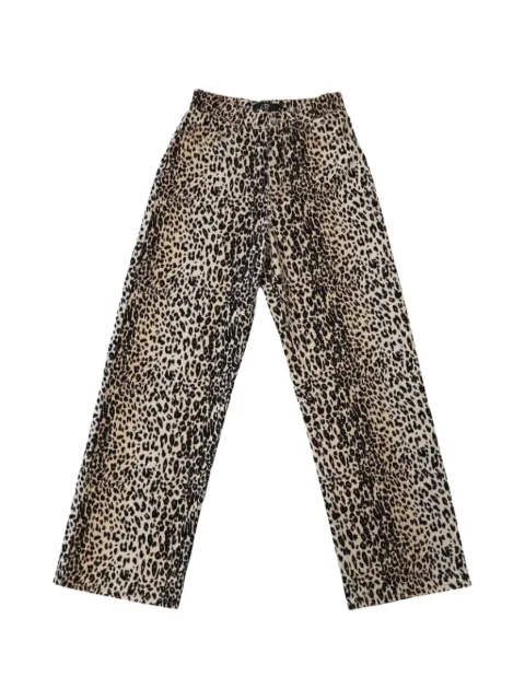 Htc Los Angeles leopard-print wide-leg jeans Neutrals 24SFHPA001