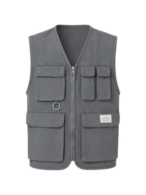 Études Studio Free multi-pocket gilet Grey E24MM744A03983GREY