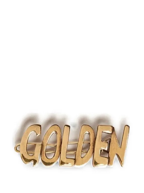 Golden Goose logo-lettering lace clip Gold GMA00304A000385