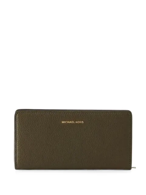 Michael Kors Bryant large pebbled leather snap-front wallet Green 32S5GYTP3L