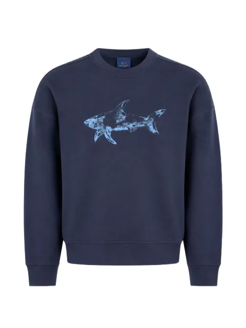 Paul & Shark shark-print sweatshirt Blue 14311875050