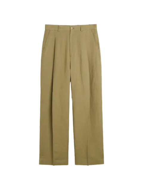 Cmmn Swdn Midas pleat-detail trousers Neutrals M26W495